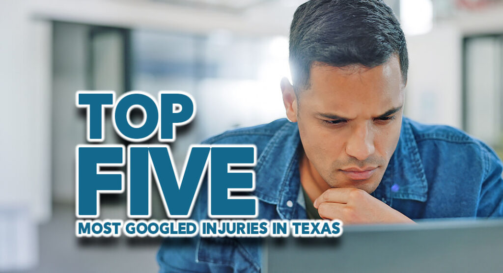 The study by experts at Phoenix injury attorney hutzlerlaw.com analysed Google data to establish the personal injuries and ailments residents in Texas are searching for the most. Image for illustration purposes