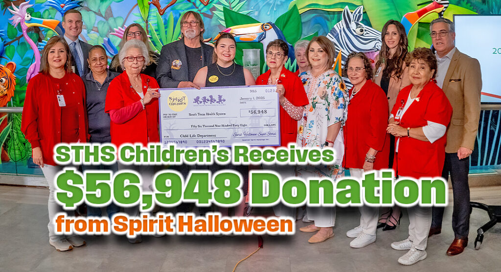 For the seventh year, Spirit Halloween has donated funds to support pediatric patients at STHS Children’s through its Spirit of Children initiative. Image courtesy of STHS