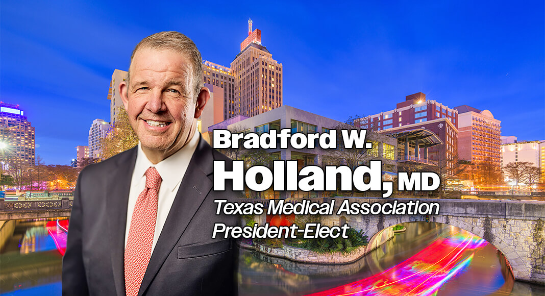 The Texas Medical Association (TMA) elected Bradford W. Holland, MD, president-elect, eventually to become the association’s 161st president. The Waco otolaryngologist was elected on Saturday during TexMed, TMA’s annual conference, held in San Antonio this year. The last time TMA elected a president from Waco was over five decades ago. Image courtesy of TMA