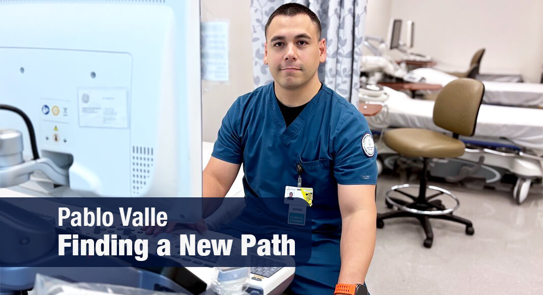 After eight years in the U.S. Marine Corps and nearly a decade battling fires and saving lives as a paramedic and firefighter, STC graduate Pablo Valle is now embracing a new kind of mission: healing through Diagnostic Medical Sonography. STC image