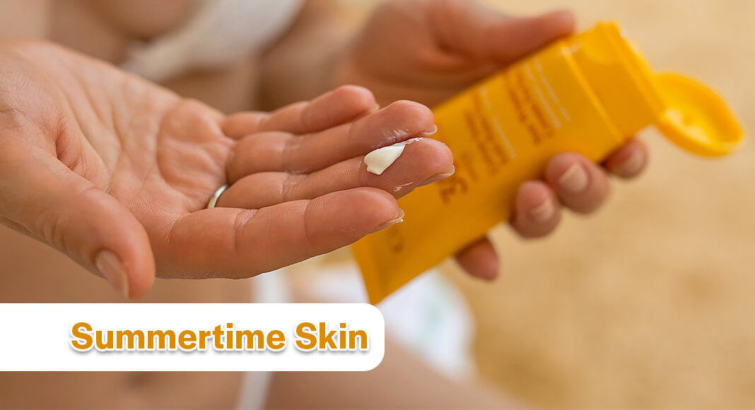 Between the heat and humidity, this weather can be rough on our skin. Image for illustration purposes