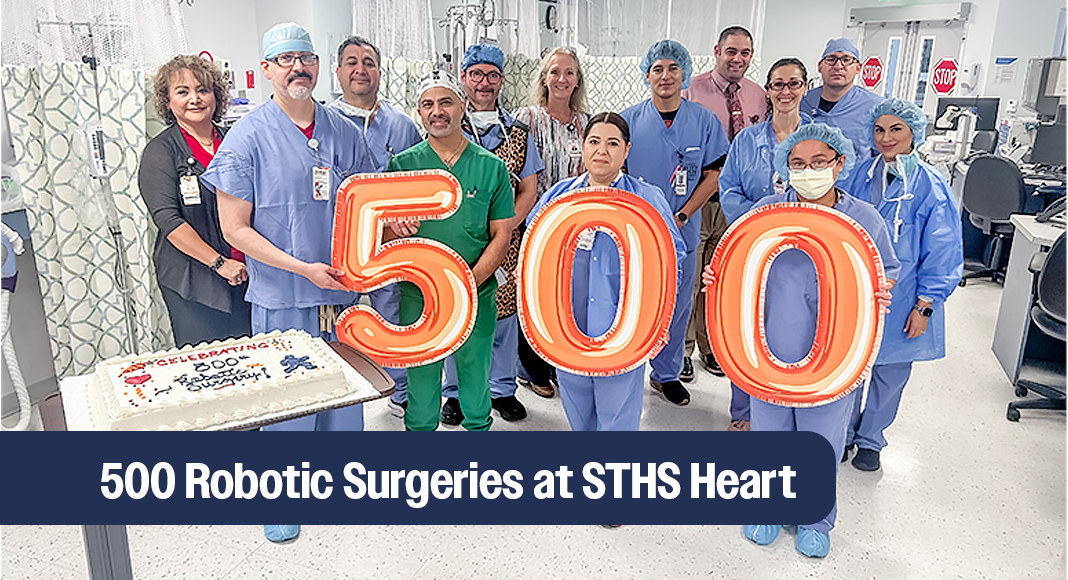 Two years after launching its robotic surgery program to offer patients minimally invasive surgical options, STHS Heart has officially logged 500 robot-assisted surgeries at the facility. Image courtesy of STHS