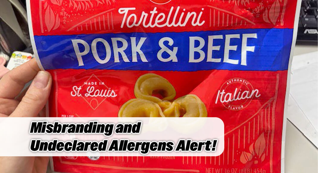 The U.S. Department of Agriculture's Food Safety and Inspection Service (FSIS) is issuing a public health alert for frozen product labeled as pork and beef tortellini due to misbranding and undeclared allergens. Image courtesy of FSIS