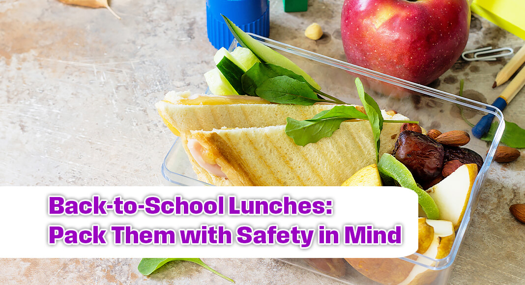 Young children, especially those under age five, are more likely to get seriously sick from foodborne illness. The U.S. Department of Agriculture (USDA) is reminding parents, caregivers, and anyone packing school lunches to follow a few simple food safety steps. Image for illustration purposes