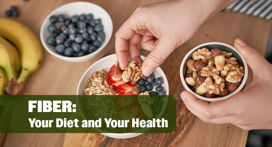 Fiber plays so many roles in our bodies. It is a non-digestible, non-absorbable carbohydrate, so it creates stool and it helps eliminate waste. Image for illustration purposes