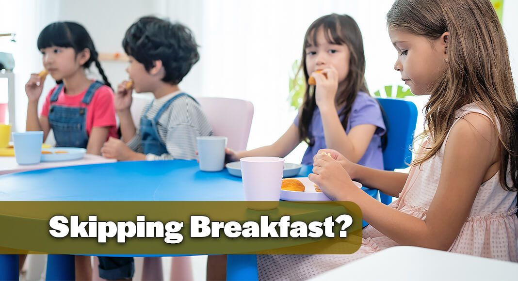 If your kids tend to skip breakfast before school, you’re not alone. Image for illustration purposes