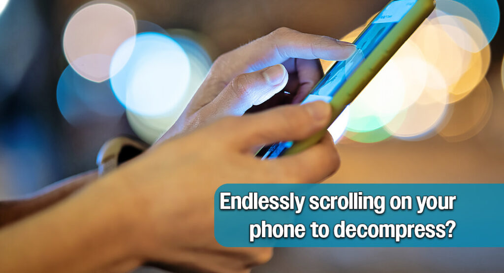 “Doomscrolling is when you’re so intensely focused on social media that it becomes problematic. You lose time, and you lose a sense of clarity in terms of what you’re actually reading and how it’s affecting you,” explained Adam Borland, PsyD, a psychologist with Cleveland Clinic. Image for illustration purposes