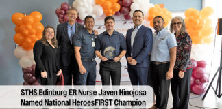 STHS Edinburg ER Nurse Javen Hinojosa Named National HeroesFIRST Champion