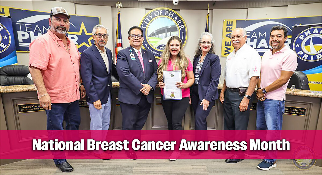 The proclamation recognizes the importance of early detection, treatment, and continued research in the fight against breast cancer, as well as the courage and strength of survivors. Image courtesy of The City of Pharr