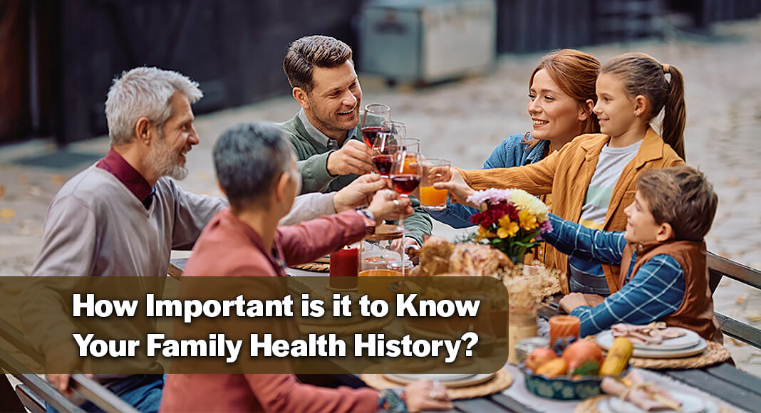 Thanksgiving is Family Health History Day. As you’re gathered with your parents, siblings and other relatives, consider talking to them about their health. Image for illustration purposes