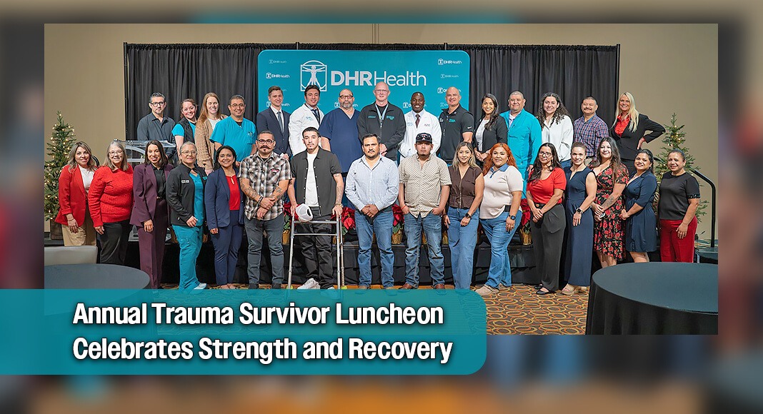 DHR Health’s Level I Trauma Center hosted a special luncheon to honor trauma survivors and their families as well as to recognize the first responders and healthcare professionals who have played a pivotal role in saving lives and providing care in the face of life-threatening injuries. Image courtesy of DHR Health