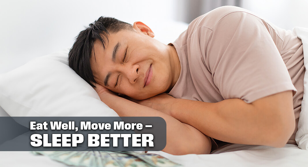 As the New Year approaches, many Americans are setting fresh intentions to eat better and move more — and new data show those habits may deliver an unexpected bonus: better sleep. Image for illustration purposes