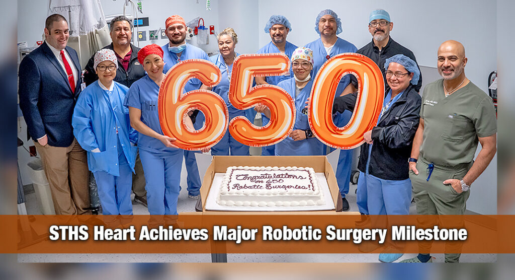 Since launching its robotic program in June 2023 to provide patients with minimally invasive surgical solutions, STHS Heart has performed 650 robotic surgeries with its da Vinci Xi Surgical System. STHS Image