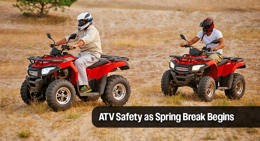 As Spring Break is upon us, DHR Health’s Level 1 Trauma Center would like to encourage safety, especially in the use of ATV (All-Terrain Vehicles) and UTV (Utility Task Vehicles) as accidents and fatalities have increased in the region over the last few years. Image for illustration purposes