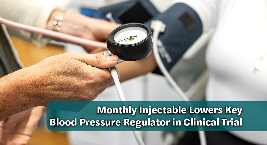 A Cleveland Clinic-led study shows that a once-monthly injection of tonlamarsen successfully lowered angiotensinogen levels, which helps regulate blood pressure by constricting blood vessels and triggering water and sodium intake. Image for illustration purposes