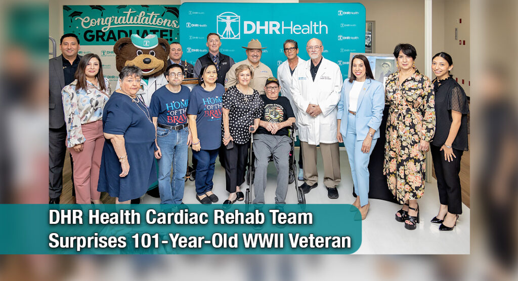 DHR Health Celebrates 101st Birthday of WWII Navy Veteran and Albino Bazan, Jr.