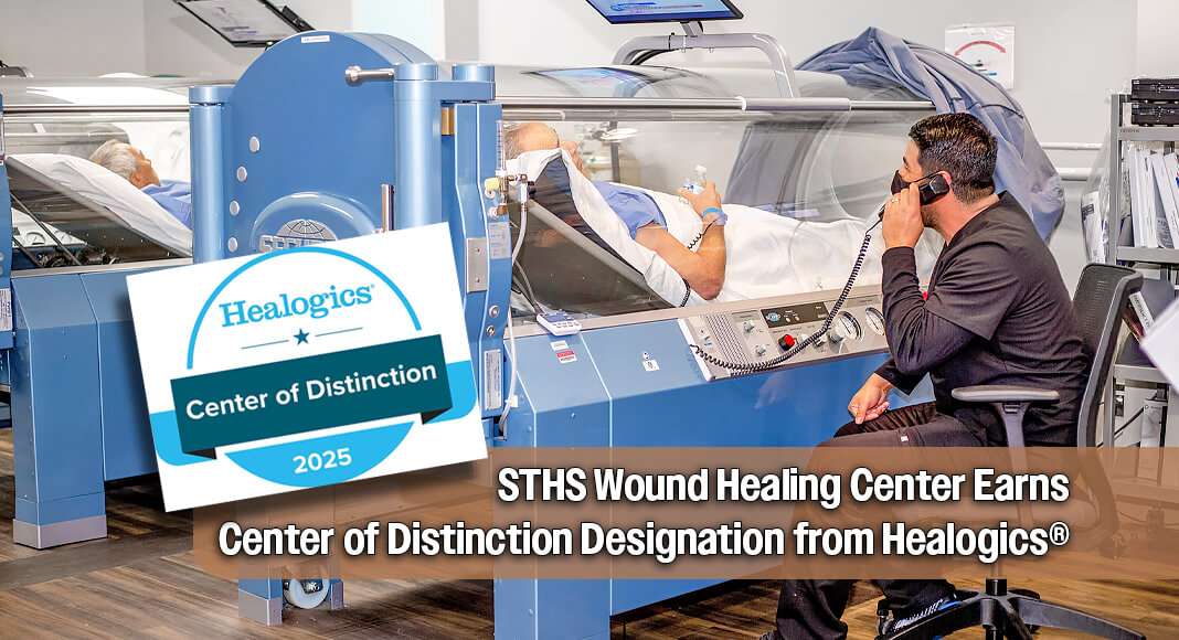 The award highlights excellence in patient satisfaction and wound healing care at the STHS Edinburg campus-based center. Image courtesy of STHS