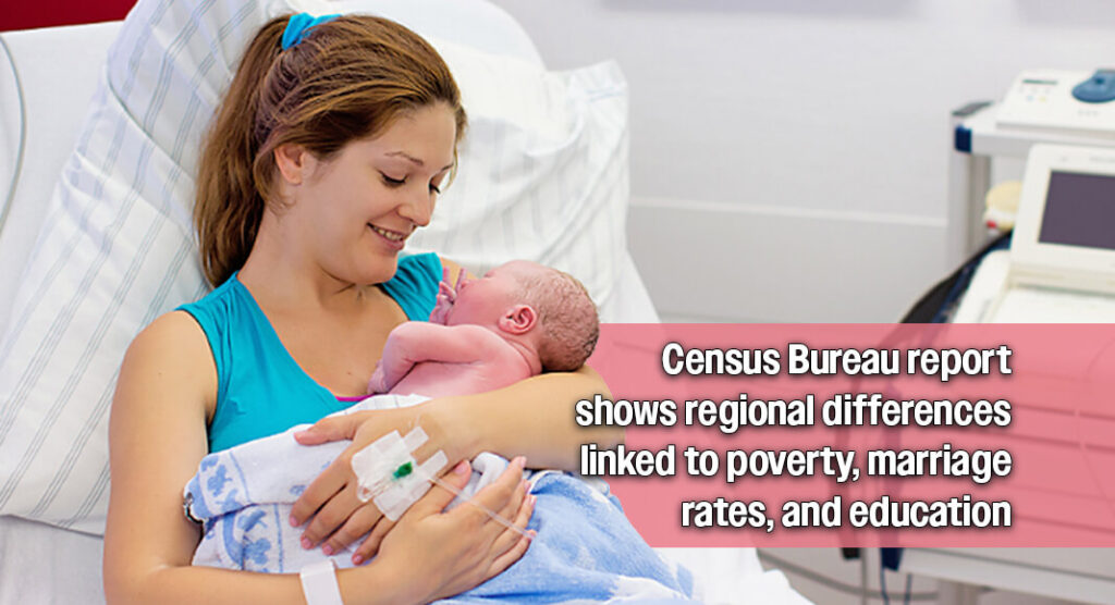 The number of unmarried women who gave birth in the United States declined to about 1.2 million in 2023, a decrease of roughly 15% over just more than a decade, according to a recent report from the U.S. Census Bureau. Image U.S. Census Bureau