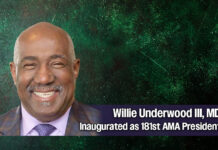 Willie Underwood III, MD, Inaugurated as 181st AMA President