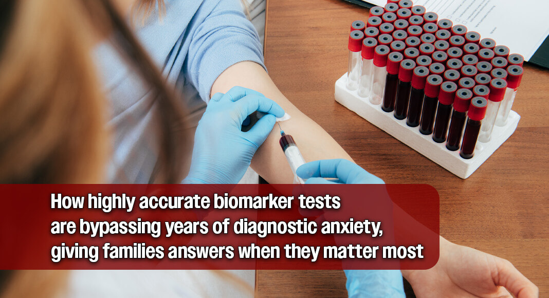 Diagnosing dementias such as Alzheimer’s disease is a complex process. While we’ve gained significant ground in understanding how the disease affects the brain, clinicians must still rely on generalized cognitive tests and advanced brain scans to make a definitive diagnosis. Image for illustration purposes