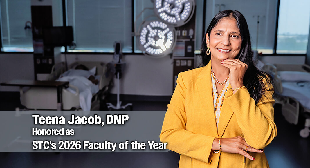 For STC faculty member Teena Jacob, DNP, teaching is another form of caregiving. Her compassion and dedication to mentoring future nurses earned her recognition as South Texas College's 2026 Faculty of the Year. STC image