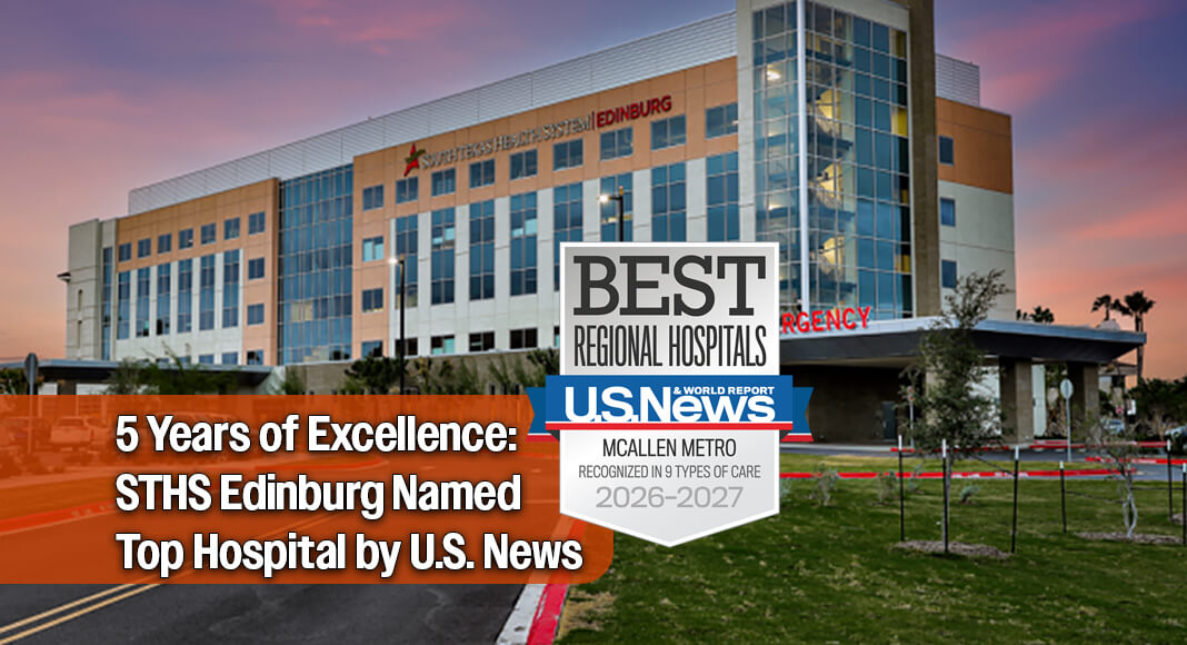 The only Rio Grande Valley facility to earn the distinction, STHS Edinburg ranks No. 30 among Texas hospitals. STHS image