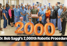 STHS Edinburg Celebrates Dr. Bob Saggi’s 2,000th Robotic Surgery Milestone