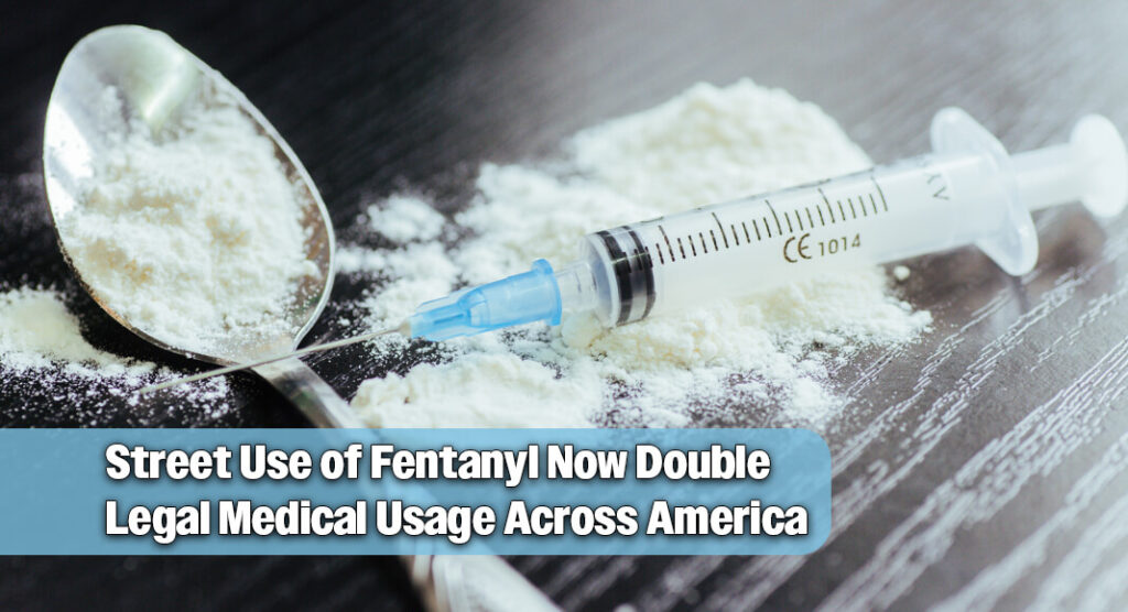 The largest study to date that quantifies and compares medical and illegal use of fentanyl in the United States suggests that illicit use is more than twice as common as medically based use. Image for illustration purposes