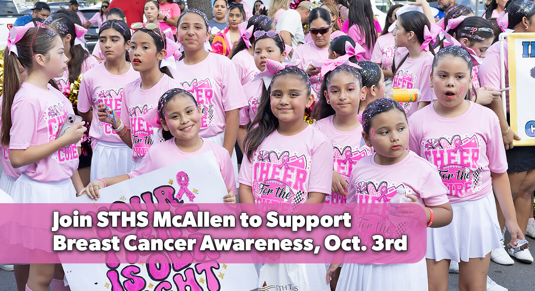 To launch its annual Think Pink initiative, STHS will host its sixth annualĀ Think Pink ParadeĀ on Saturday, October 3, 2026, at STHS McAllen. Image from 2025 parade courtesy of STHS
