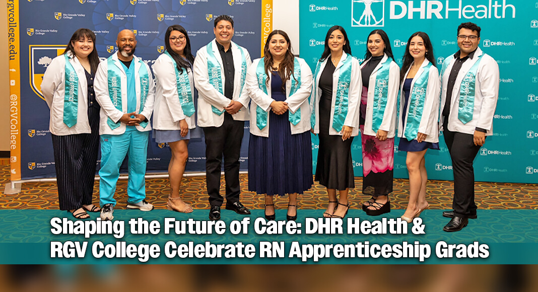 Pictured in no Particular order.The fifth co-hort of RGV College registered nursing graduates were as follows: Bessy Baby, Blandy Delgado, Yahaira Elizondo, Mirella Garcia, Isaac Gonzalez, April Hernandez, Jesus Ramirez, Jacquelyn, David Rogers, and Lidia Villanueva. In no Particular order. Image courtesy of DHR Health