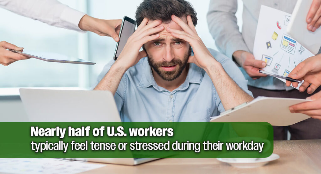 Workers in the U.S. are feeling the strain of stress and economic uncertainty, and nearly two in five U.S. workers (37%) believe their work environment has a negative impact on their mental health—a significant increase since last year, when a third of workers (32%) felt the same, according to the American Psychological Association’s 2026 Work in AmericaTM survey. Image for illustration purposes. 