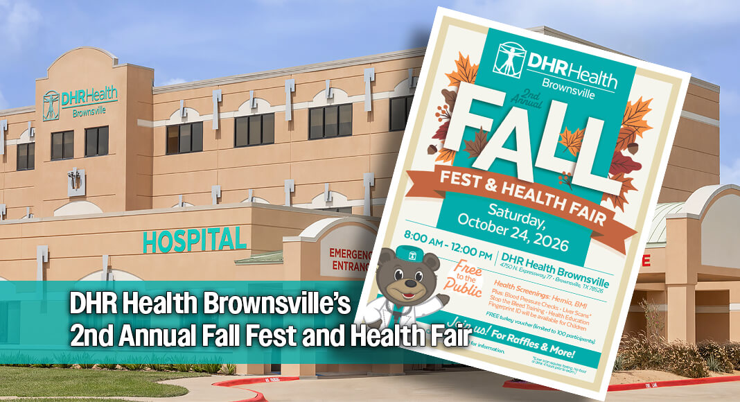 DHR Health Brownsville is bringing families together for a day of wellness and fun at its 2nd Annual Fall Fest and Health Fair. The event will be held from 8 a.m. to noon on October 24, 2026, at the DHR Health Brownsville Hospital, at 4750 North Expressway 77, in north Brownsville. The event is free and open to the public. Courtesy images