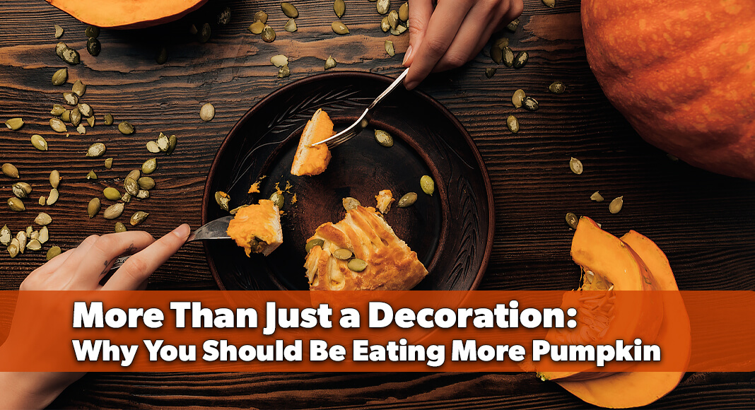 A pumpkin isn't just a fall decoration to set out on your front porch. The seasonal squash can also be a healthy addition to a variety of meals. Image for illustration purposes