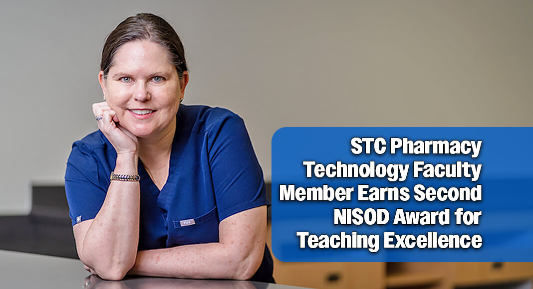 STC Pharmacy Technology Department Chair Theresa Garza, Pharm.D., has earned her NISOD Excellence Award, recognizing nearly two decades of dedication to teaching, student success and preparing future healthcare professionals through hands-on training and real-world pharmacy experience. STC image