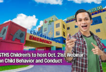 STHS Children’s Webinar on Understanding Behavior & Conduct in Children, Oct 21st